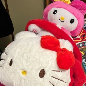 Hello Kitty Plush purse - Red and white